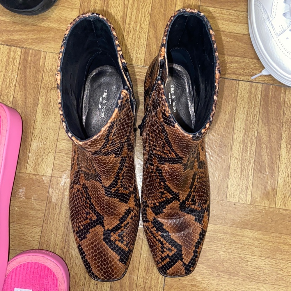 Rag & Bone Snakeskin Booties size 36